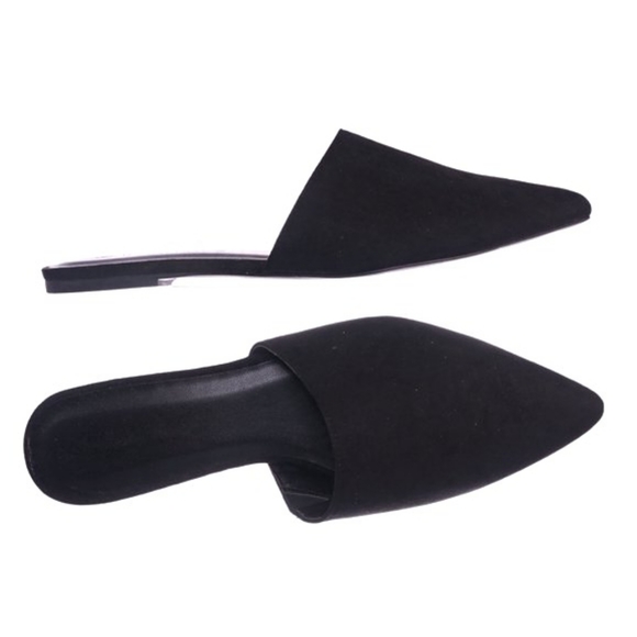 NEW SHEIN Celica Black Vegan Suede Pointed Toe Slip On Mule Size 6.5 - Picture 10 of 12